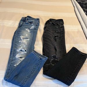 American Eagle 28x32 Skinny Ripped Jeans